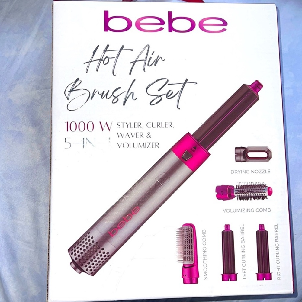 Bebe Hot Air Brush Set - Pink and Silver